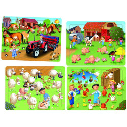 8426804506159 - PUZZLES COOPÉRATIFS LA FERME LOT DE 4