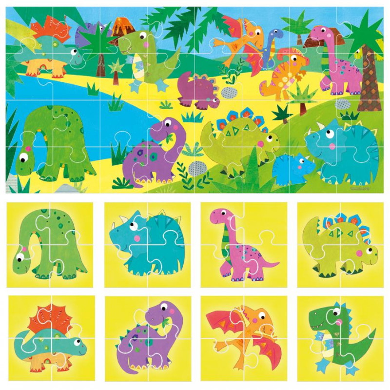8059591422243 - PUZZLE 8+1 LES DINOSAURES