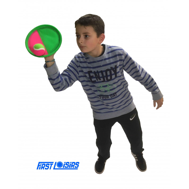 3420210012339 - CATCH ET SCRATCH JEU DE LANCER 2 ASSIETTES + 1 BALLE