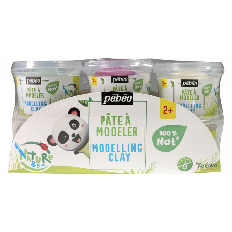 3167866991839 - PATE À MODELER BIO SET DÉCOUVERTE 6 POTS 90G COLORIS ASSORTIS