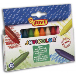 8412027004091 - JOVI 12 MAXI-CRAYONS À LA CIRE COLORIS ASSORTIS