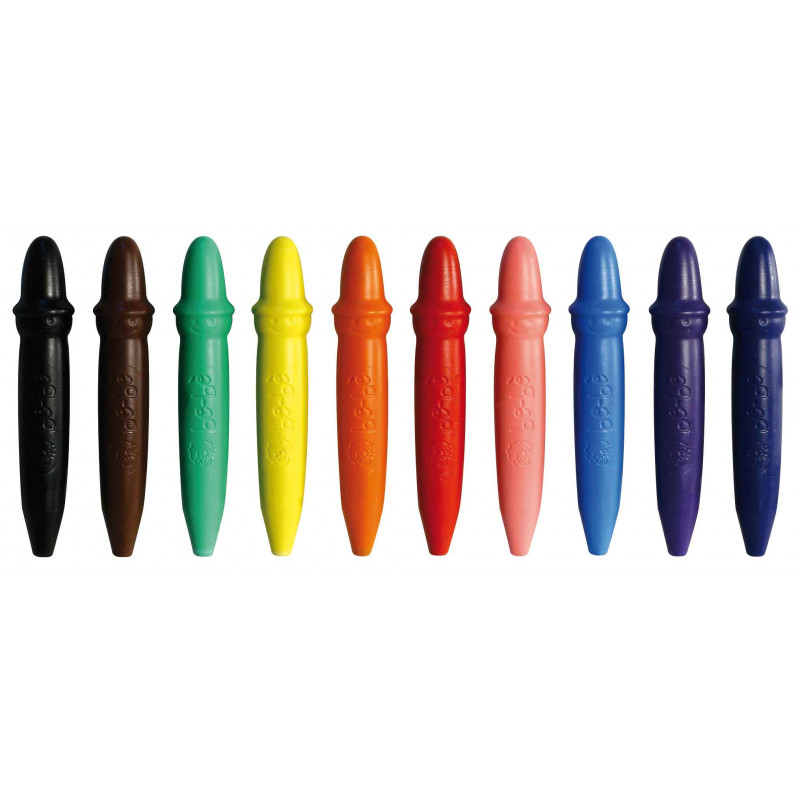 8000825018596 - BE-BÈ 10 MAXI-CRAYONS À LA CIRE COLORIS ASSORTIS