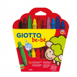 8000825018596 - BE-BÈ 10 MAXI-CRAYONS À LA CIRE COLORIS ASSORTIS