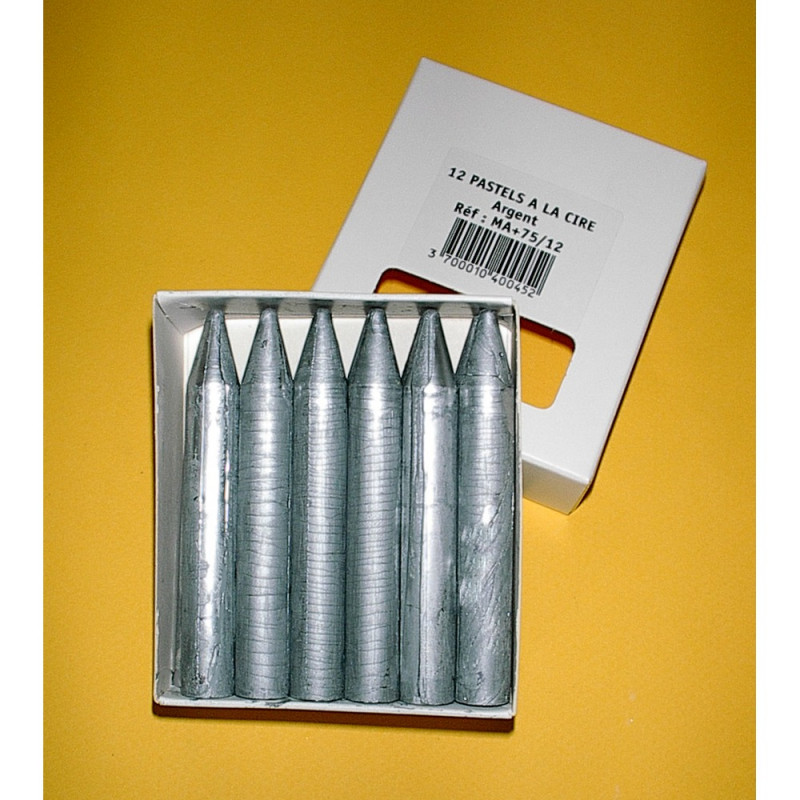3700010400452 - MANLEY 12 CRAYONS ? LA CIRE ARGENT