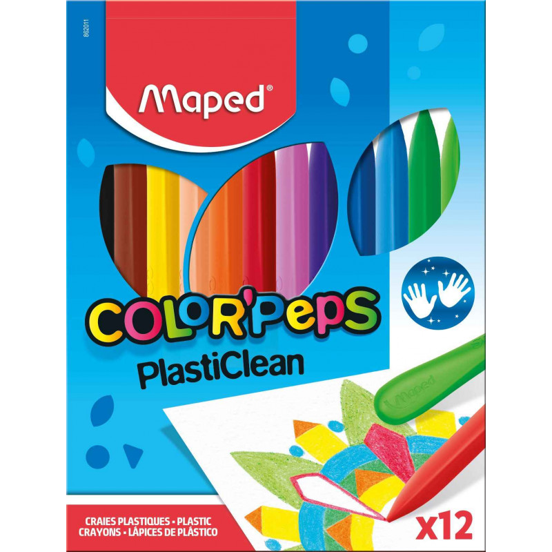 3154148620112 - PLASTICLEAN 12 CRAIES COLORIS ASSORTIS