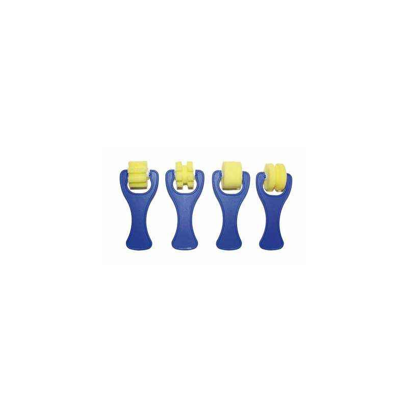 4011569039819 - 4 ROULEAUX MOUSSE FANTAISIE 25MM ASSORTIS