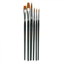4011569023283 - SET DECOUVERTE 6 PINCEAUX ET BROSSES PLATES SYNTHETIQUES