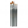 4011569023283 - SET DECOUVERTE 6 PINCEAUX ET BROSSES PLATES SYNTHETIQUES
