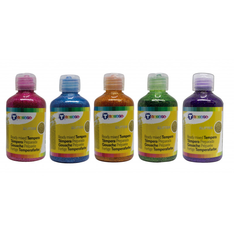 3760002572505 - GOUACHE PAILLET?E  5 FLACONS 250ML COLORIS VIFS