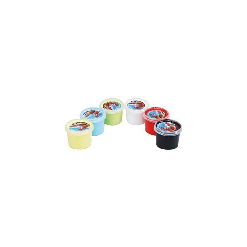 3167866341108 - TACTILCOLOR TEXTILE GOUACHE AUX DOIGTS 6 POTS 100 ML ASSORTIS