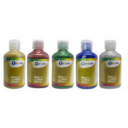 3760002571058 - GEL PAILLETTES 5 FLACONS 250ML ASSORTIS