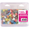 3532431902501 - 400 MOSAÏQUES PATE DE VERRE 12X12MM COLORIS ASSORTIS