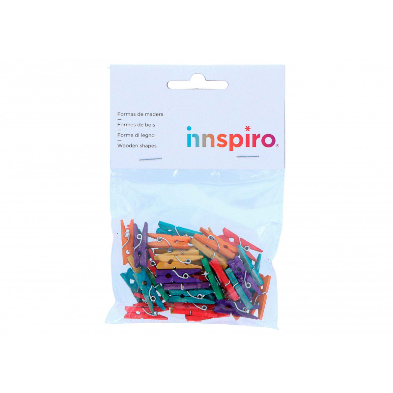 8428885392065 - 45 MINI-PINCES À LIEGES 3CM COLORIS ASSORTIS
