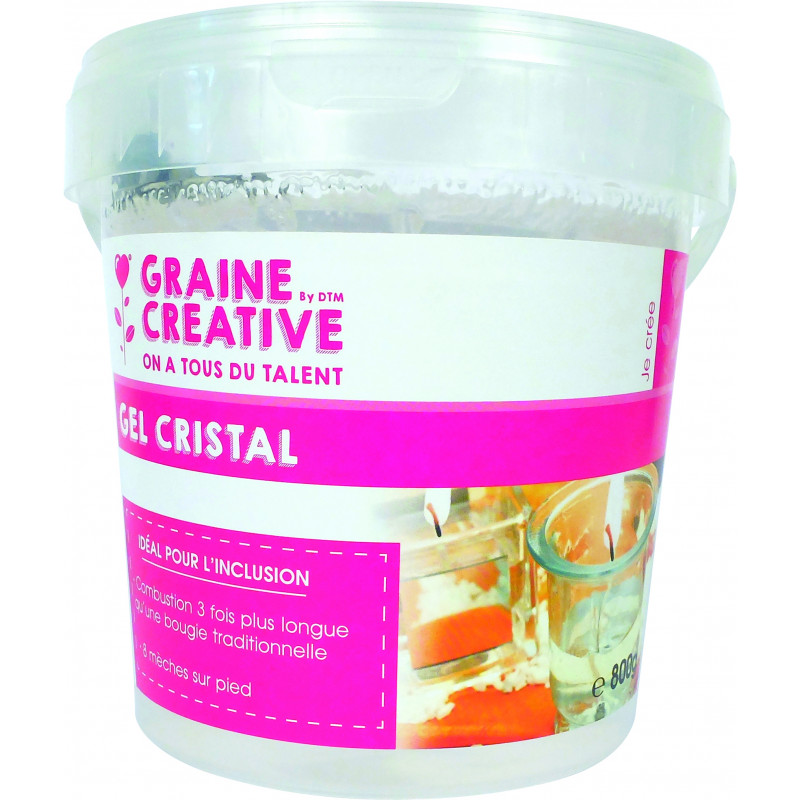 3471051334609 - 1 POT GEL À BOUGIES 800G + 8 MÈCHES