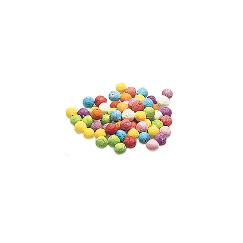 3532436100056 - 100 BOULES COLORIS ASSORTIS CELLULOSE Ø18 MM
