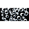 3701385300842 - 100 YEUX MOBILES OVALES NOIRS ADHESIFS TAILLES ASSORTIES