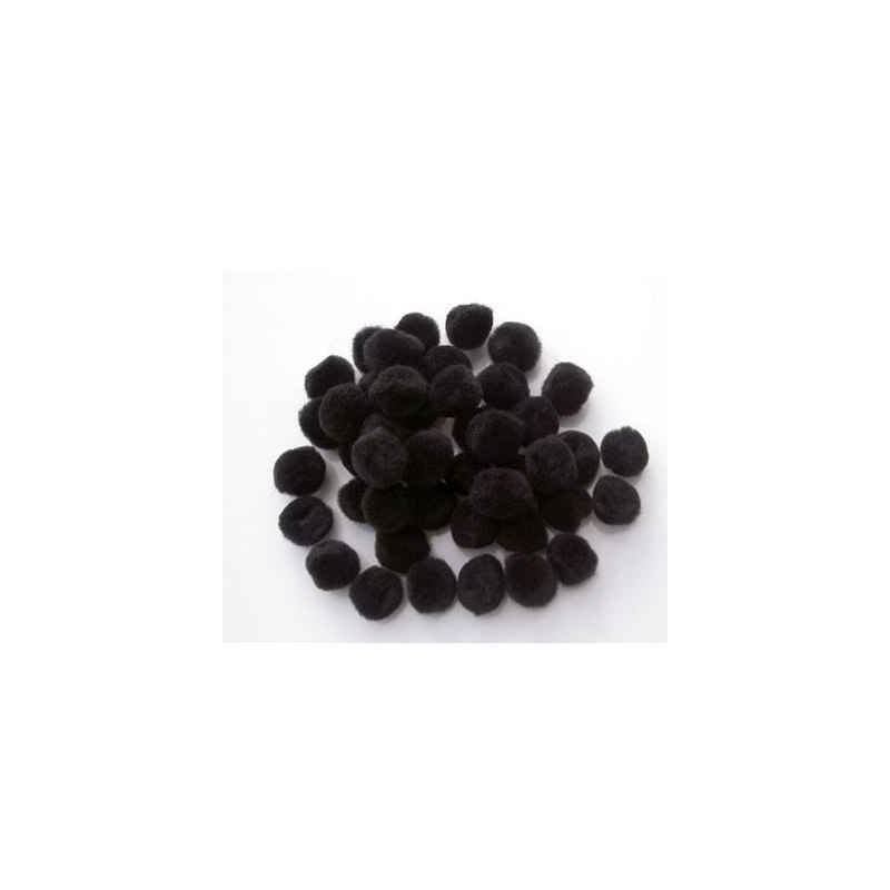 3532434400172 - 45 POMPONS NOIRS 15MM