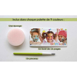 3700010412103 - PALETTE MAQUILLAGE CARNAVAL 9 COLORIS