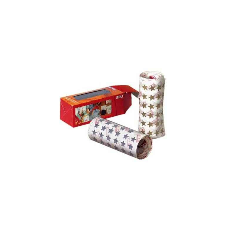 8410782111160 - ROULEAU 2360 GOMMETTES ÉTOILES OR TAILLES ASSORTIES