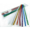 8428885390160 - 25 CHENILLES MÉTALLISÉES 6MM COLORIS ASSORTIES