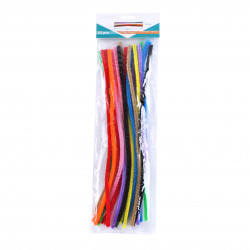 3701385300880 - CHENILLE 6MM 25 BRINS L30CM  ASSORTIS