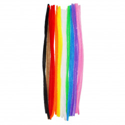 3701385300880 - CHENILLE 6MM 25 BRINS L30CM  ASSORTIS