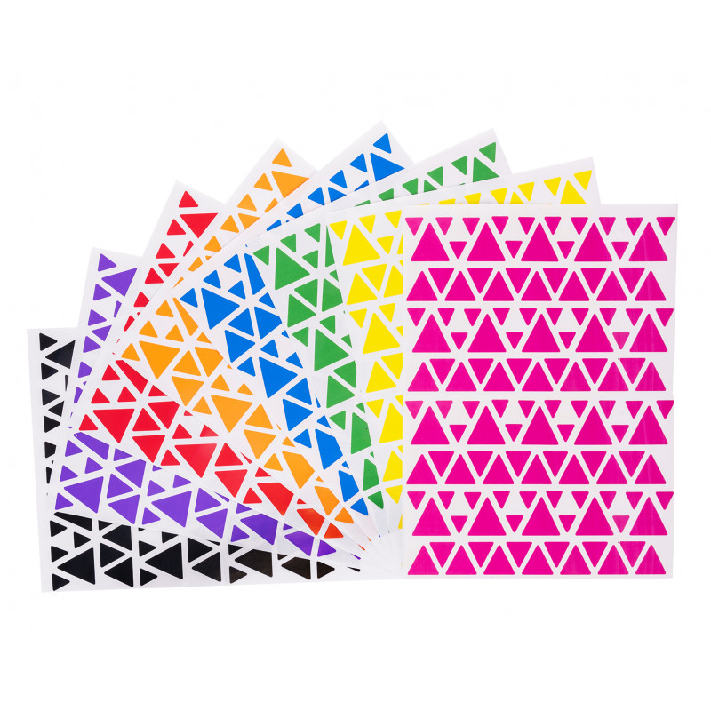 3700162301515 - 2160 GOMMETTES TRIANGLES TAILLES ET COLORIS ASSORTIS