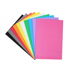 8425901653001 - 10 PLAQUES CAOUTCHOUC 20X30CM COLORIS ASSORTIS