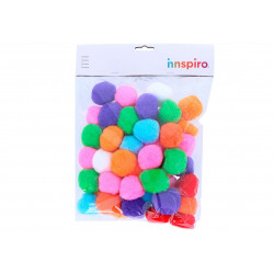 8428885390610 - 50 POMPONS 50MM COLORIS ASSORTIS