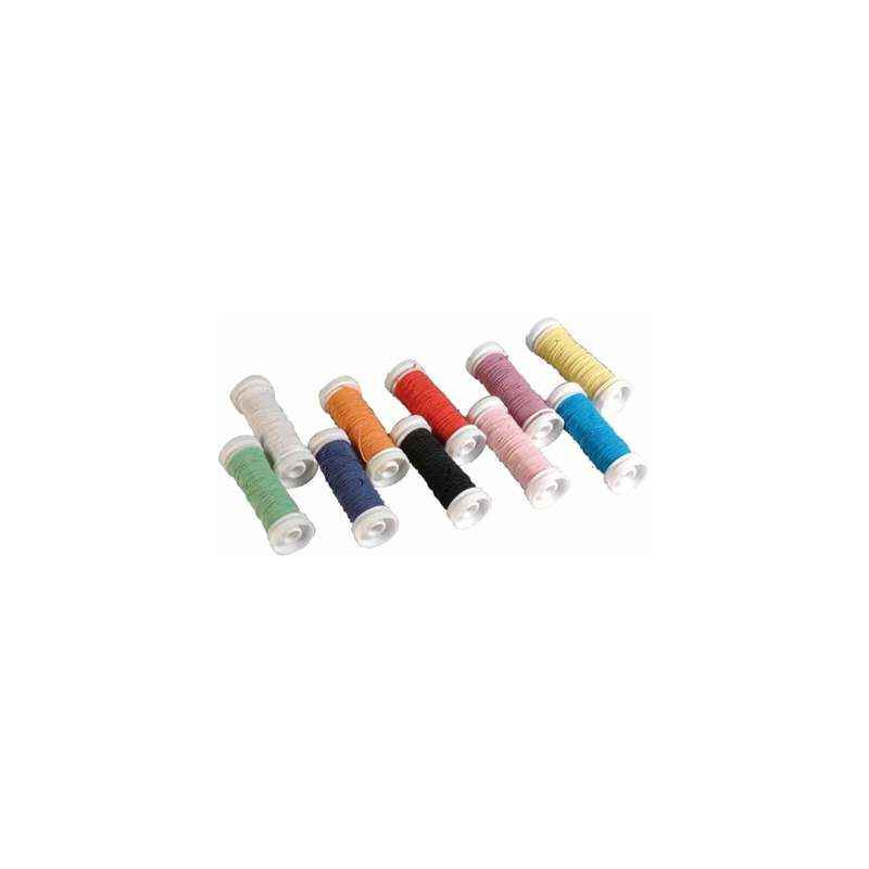 3701385301559 - FIL ÉLASTIQUE FIN 10 BOBINES 5M COLORIS ASSORTIS