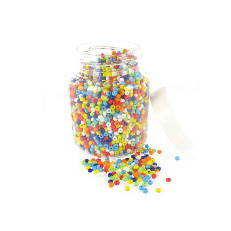 8428885477113 - 500G PERLES ROCAILLES 5MM OPAQUES ASSORTIES