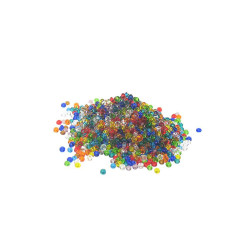 8428885489703 - 500G PERLES ROCAILLES 2,5MM TRANSPARENTES ASSORTIES