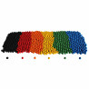 3700773320448 - 1 000 PERLES BOIS RONDES 10MM COLORIS ASSORTIS