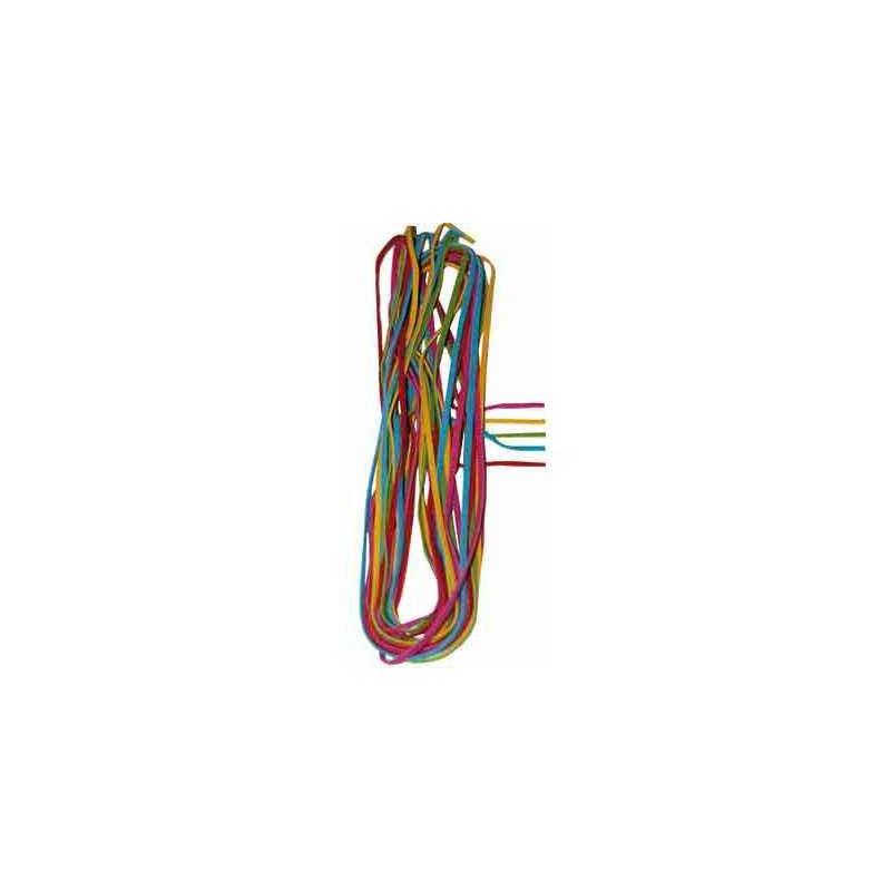 3700043039186 - 5 LACETS PLATS ASPECT VELOURS COLORIS ASSORTIS