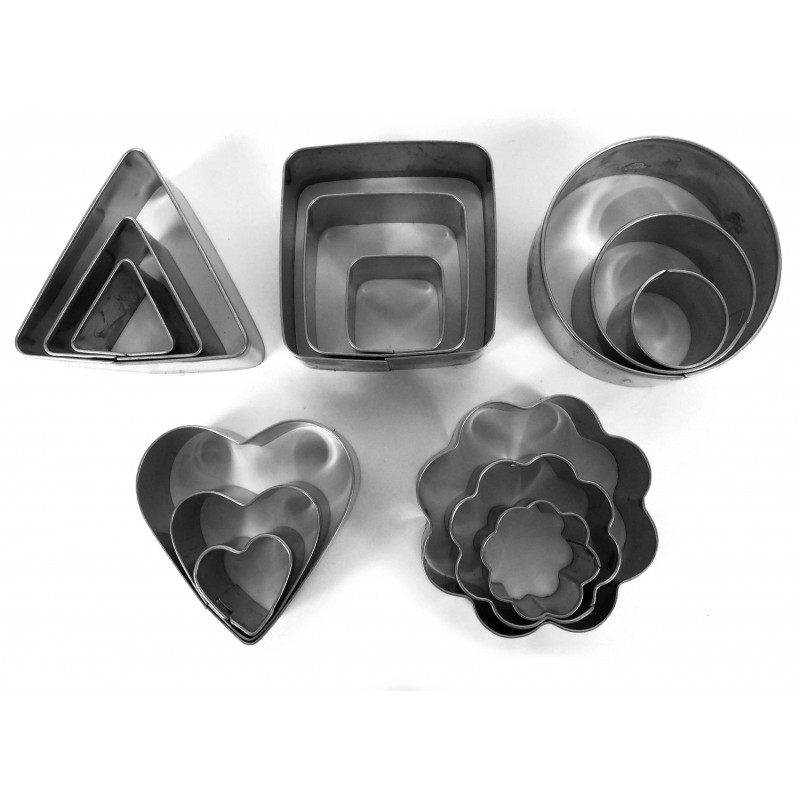 3471052650289 - 15 EMPORTE-PIÈCES METAL PÂTISSERIE
