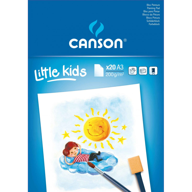 3148950015303 - CANSON BLOC PEINTURE BLANC A3 200G 20F