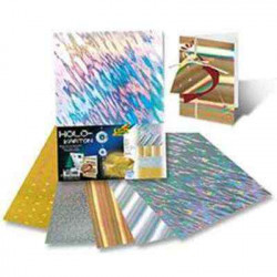 4001868300499 - 5F CARTON HOLOGRAPHIQUE 25X35CM 230G ASSORTIES