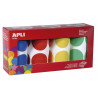 8410782176343 - 4 ROULEAUX 1416 GOMMETTES RONDES 45MM COLORIS CLASSIQUES