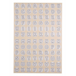 3134725020450 - 384 GOMMETTES ALPHABET MAJUSCULES COLORIABLE