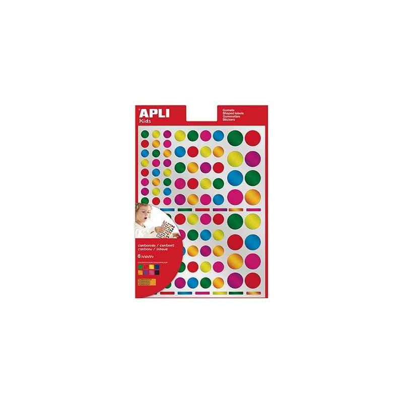 8410782135296 - 624 GOMMETTES RONDES M?TALLIS?ES TAILLES ET COLORIS ASSORTIS