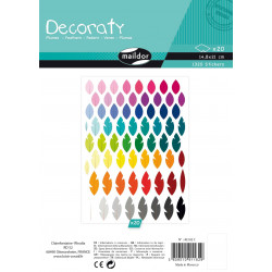 3609510911829 - 1320 GOMMETTES PLUMES COLORIS ASSORTIS