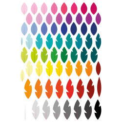 3609510911829 - 1320 GOMMETTES PLUMES COLORIS ASSORTIS