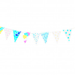 3701385303539 - 2 BANDEROLLES PAPIER AVEC DRAPEAUX À DÉCORER