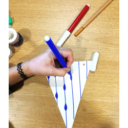 3701385303539 - 2 BANDEROLLES PAPIER AVEC DRAPEAUX À DÉCORER