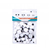 3701385300835 - 100 YEUX MOBILES RONDS NOIR ADHÉSIFS TAILLES ASSORTIES