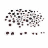 3701385300835 - 100 YEUX MOBILES RONDS NOIR ADHÉSIFS TAILLES ASSORTIES
