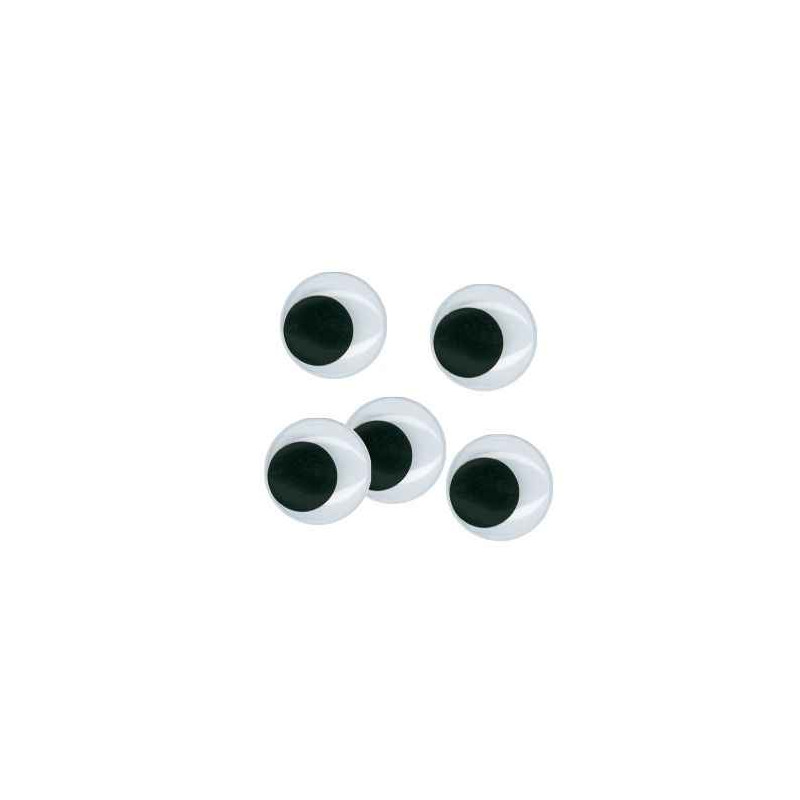 3471051897104 - 100 YEUX MOBILES RONDS NOIR NON ADHESIFS Ø9MM