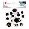 3701385300859 - 18 YEUX MOBILES RONDS NOIR ADHÉSIF TAILLLES ASSORTIES