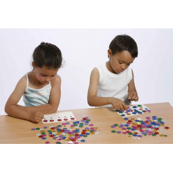 3700010417818 - 500 FLEURS PAILLET?ES CAOUTCHOUC ADH?SIF COLORIS ASSORTIS