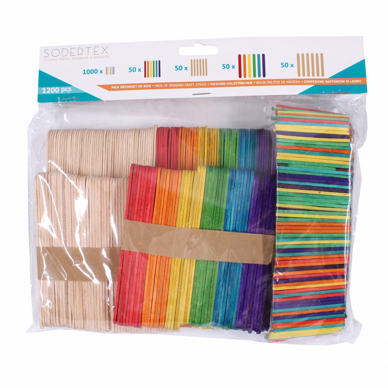 4260197672213 - 1200 B?TONNETS BOIS TAILLES, FORMES ET COLORIS ASSORTIS